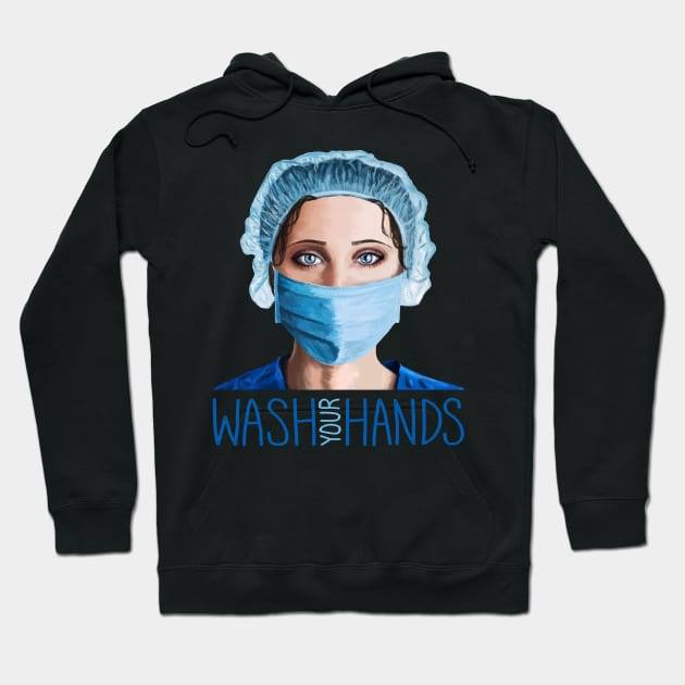 Wash Your Hands Social Distancing Hoodie by sparkling-in-silence